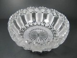 Vintage Lead Crystal Carnival Tent Fruit Serving Bowl